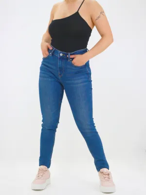 Women's Plain Skinny Jeans,Navy