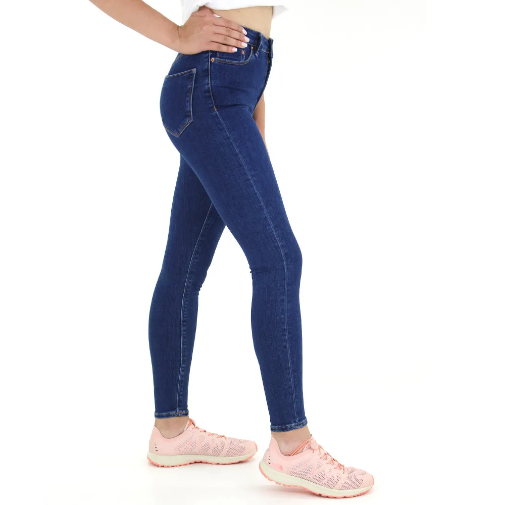 Women's Skinny High Waist Jeans,Navy