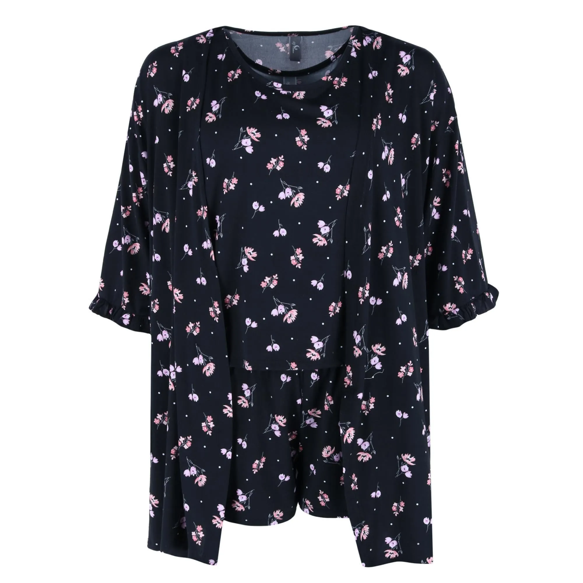 Women's Tank Top and Shorts with Robe Sleep Set