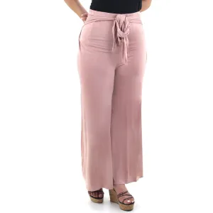 Women's Tie Waist Wide Leg Pant,Pink
