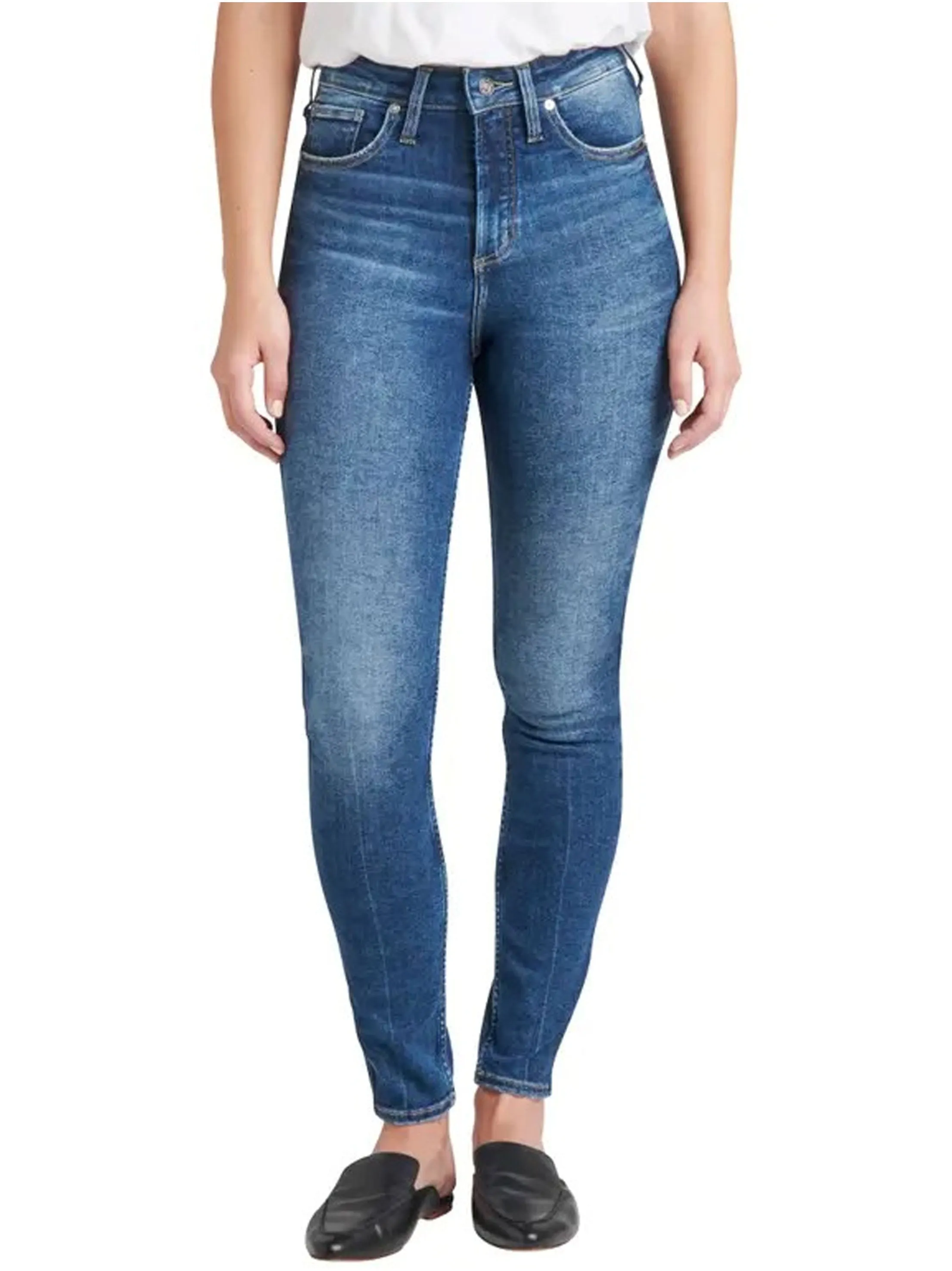 Women's Washed Jeans,Blue