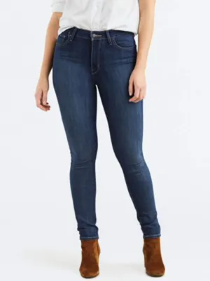 Women's Washed Jeans,Blue