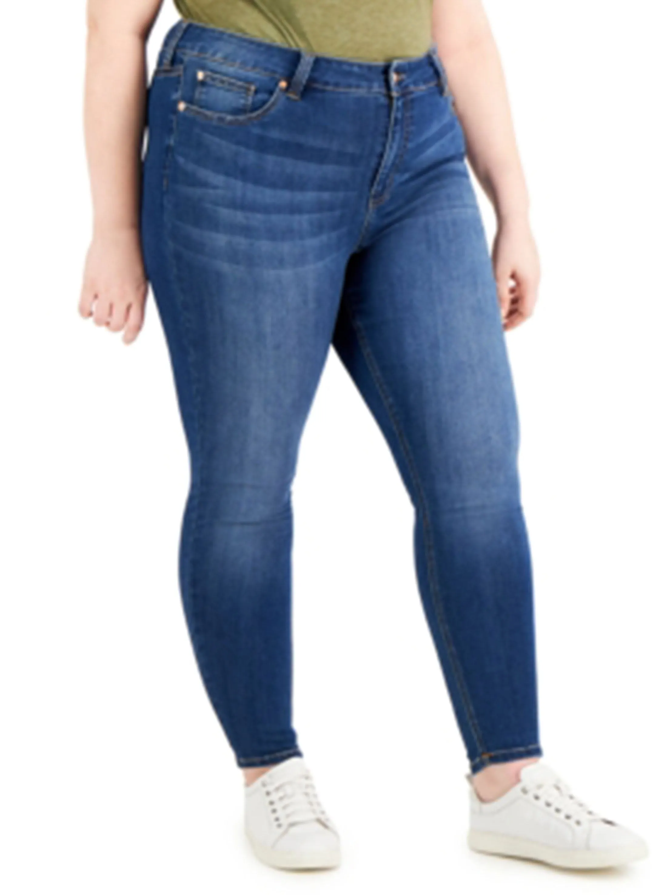 Women's Washed Skinny Jeans,Blue