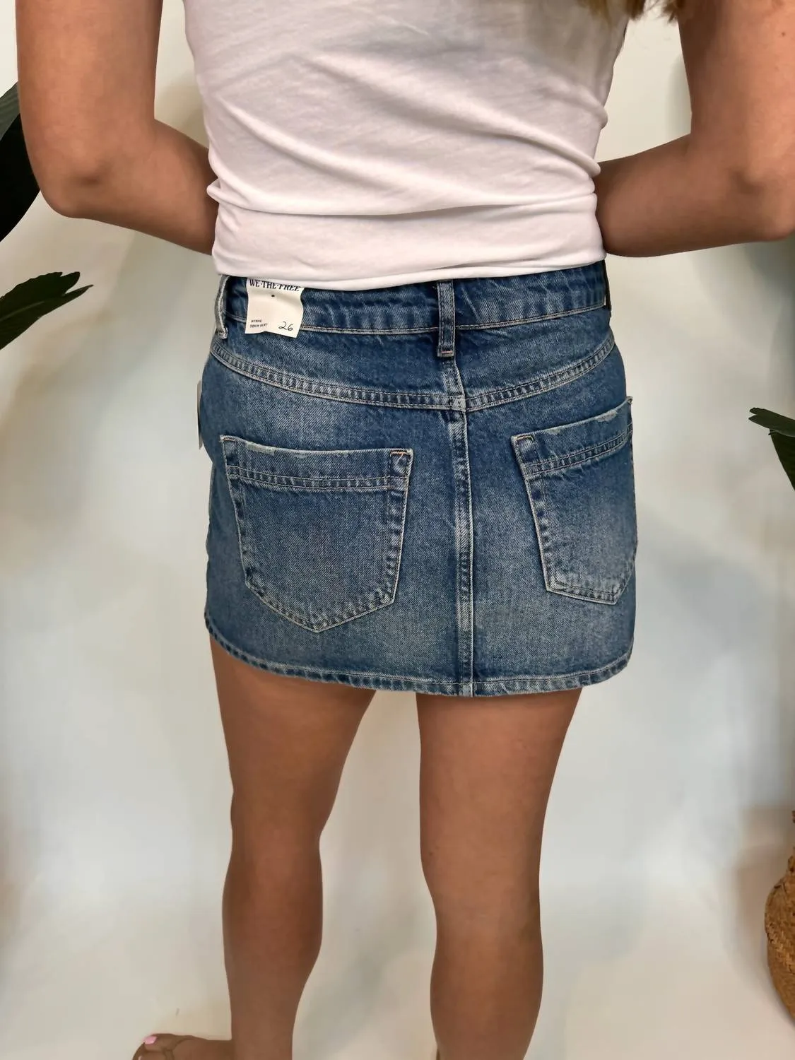 Wynne Denim Skirt In Cornflower