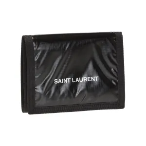 Ysl Bags Saint Laurent Nuxx Ripstop Black Trifold Flap Wallet 588189