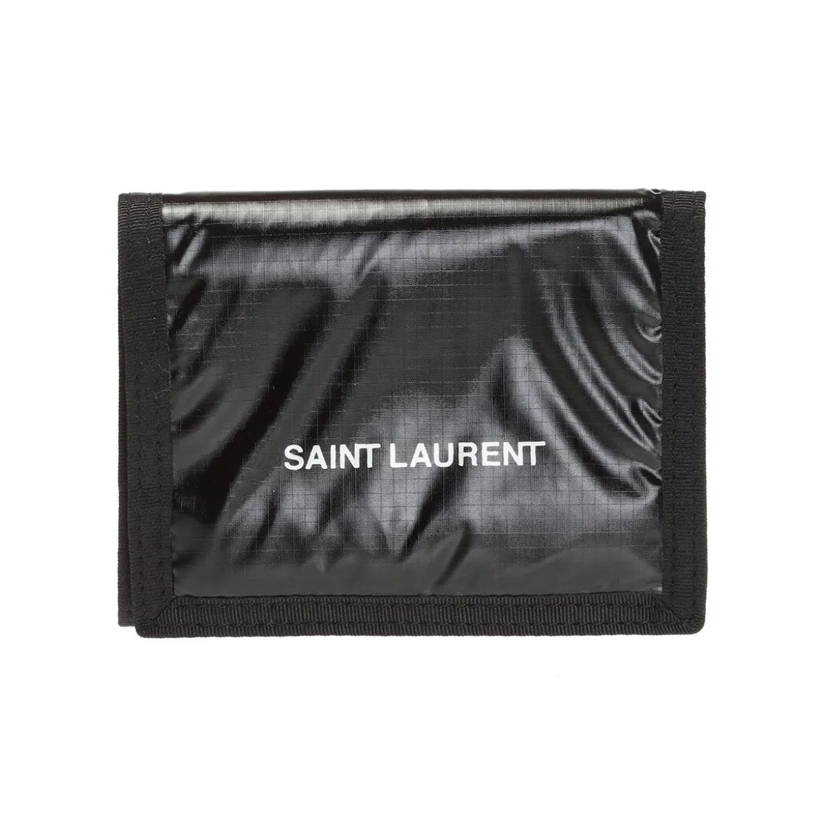 Ysl Bags Saint Laurent Nuxx Ripstop Black Trifold Flap Wallet 588189