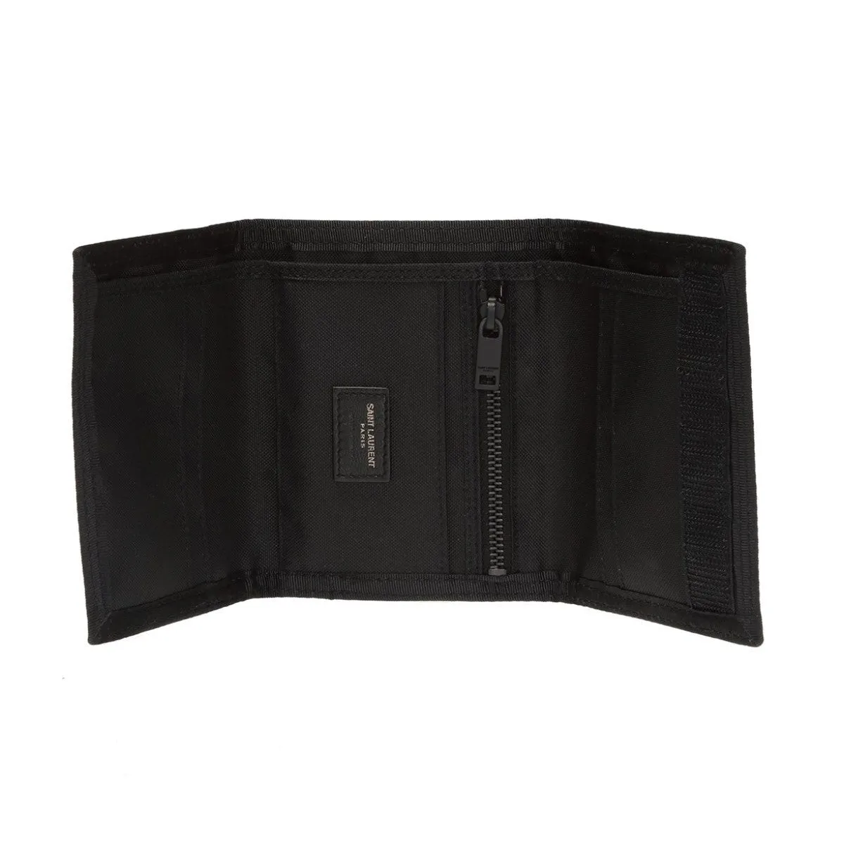 Ysl Bags Saint Laurent Nuxx Ripstop Black Trifold Flap Wallet 588189