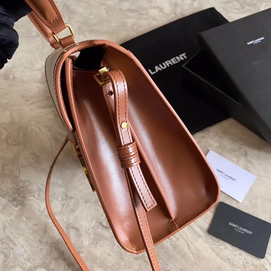 Ysl Bags YSL Cassandra Medium Top Handle Bag In Canvas and Smooth Leather