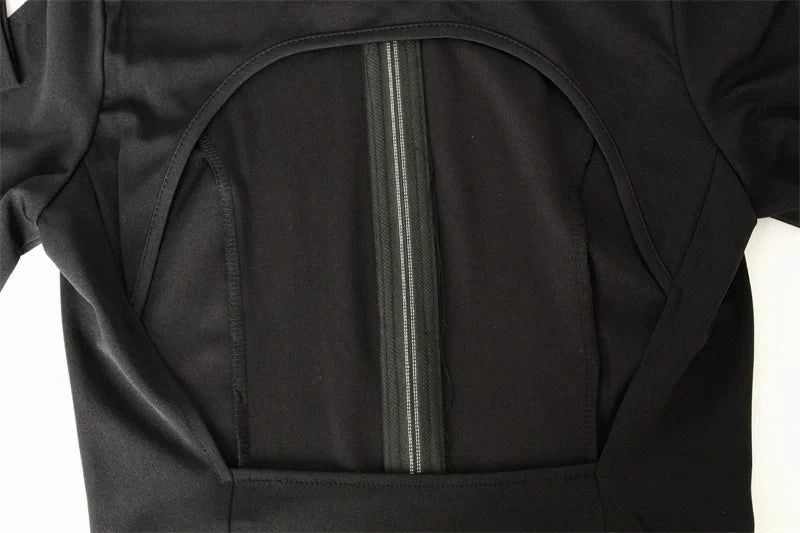 Zaniah Backless Zipper Cropped Jacket
