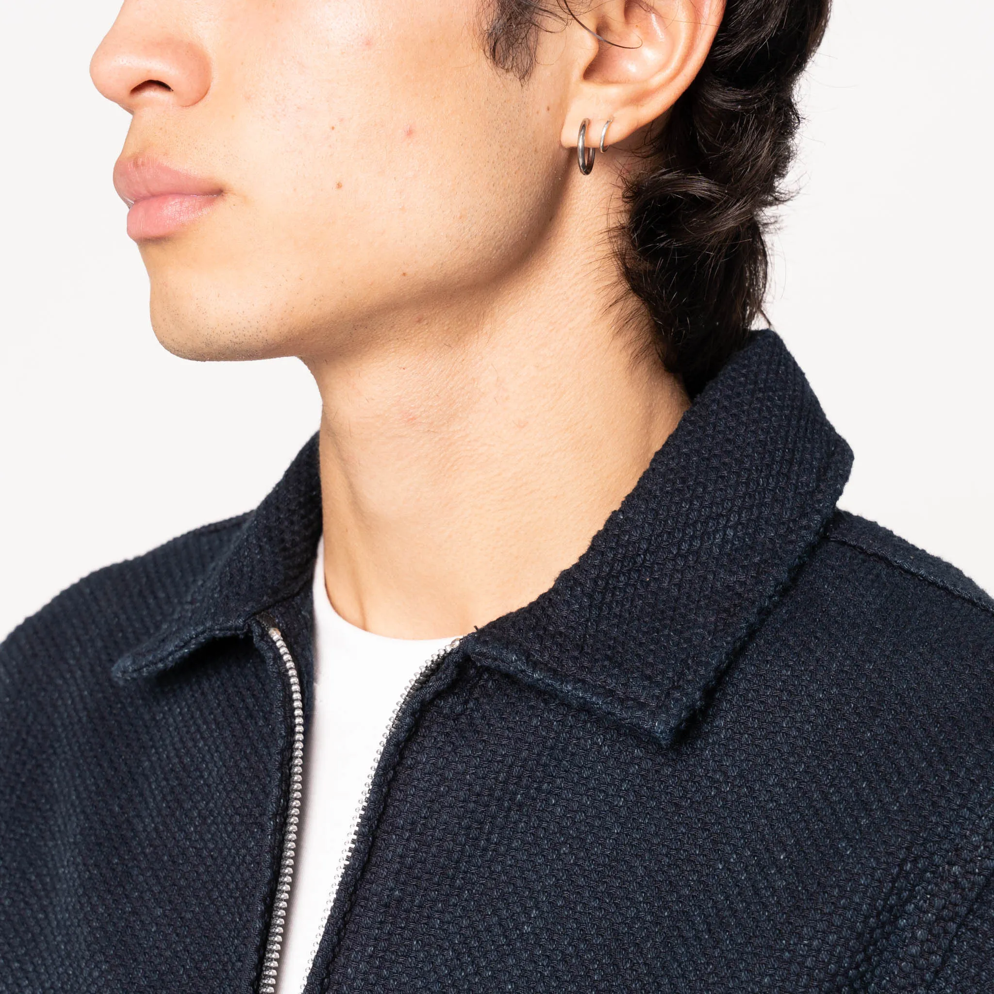 Zip Jacket - Indigo Sashiko