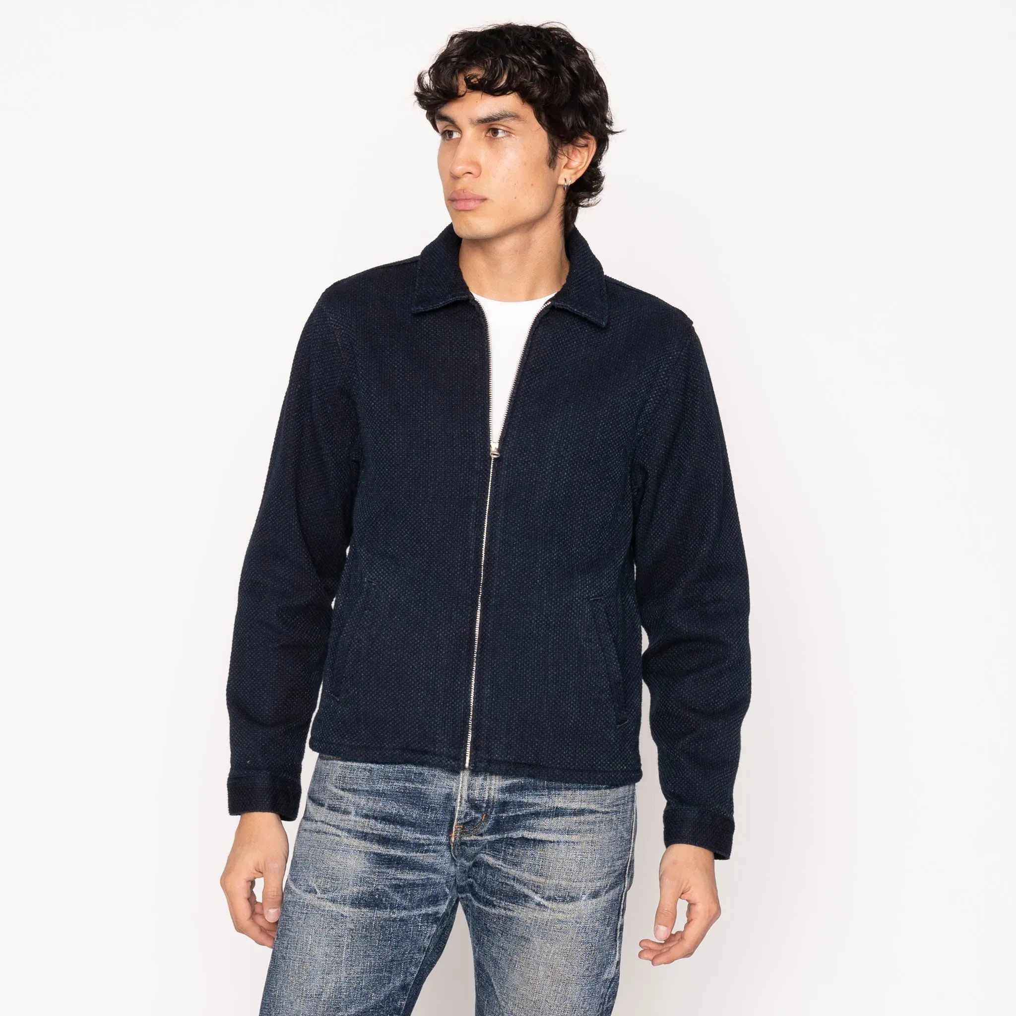 Zip Jacket - Indigo Sashiko